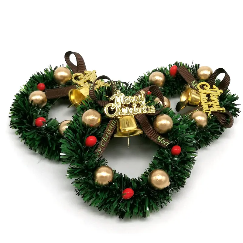 1Pcs 6CM Miniature Wreath Doll House Christmas Tree Wall Decoration Accessories