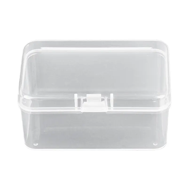 Mini Plastic Box Rectangular Transparent Packing Box Dustproof Durable Jewelry ID Card Parts Storage Box