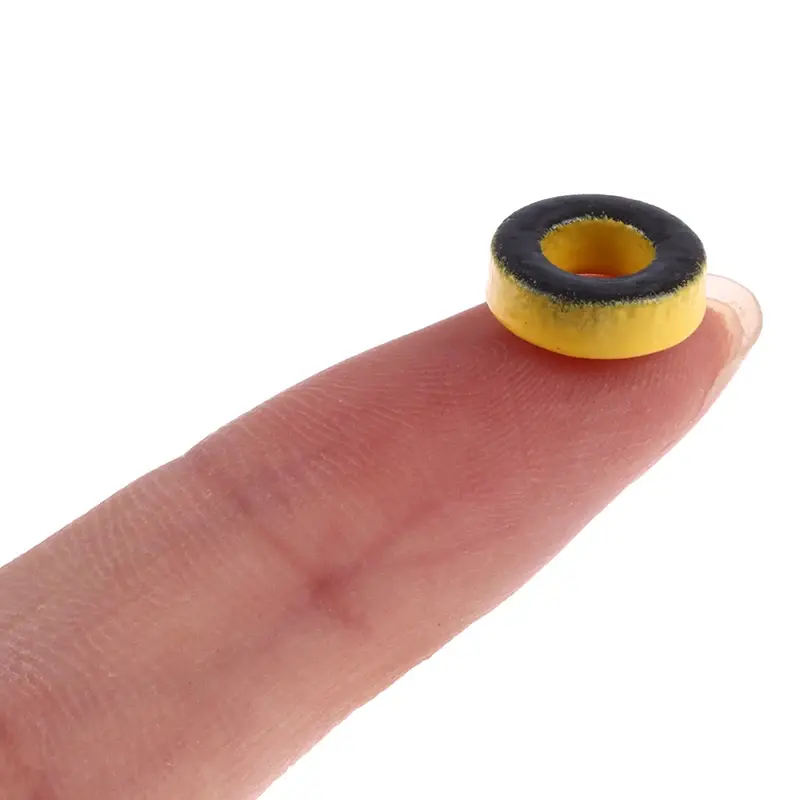 5pc T37-6 T37-2 T50-2 Iron Powder Cores 9.5*5.2*3.3mm AL=3.0nH/N2 8.5uo Iron Dust Core Ferrite Toroid Core Coating Yellow Gray