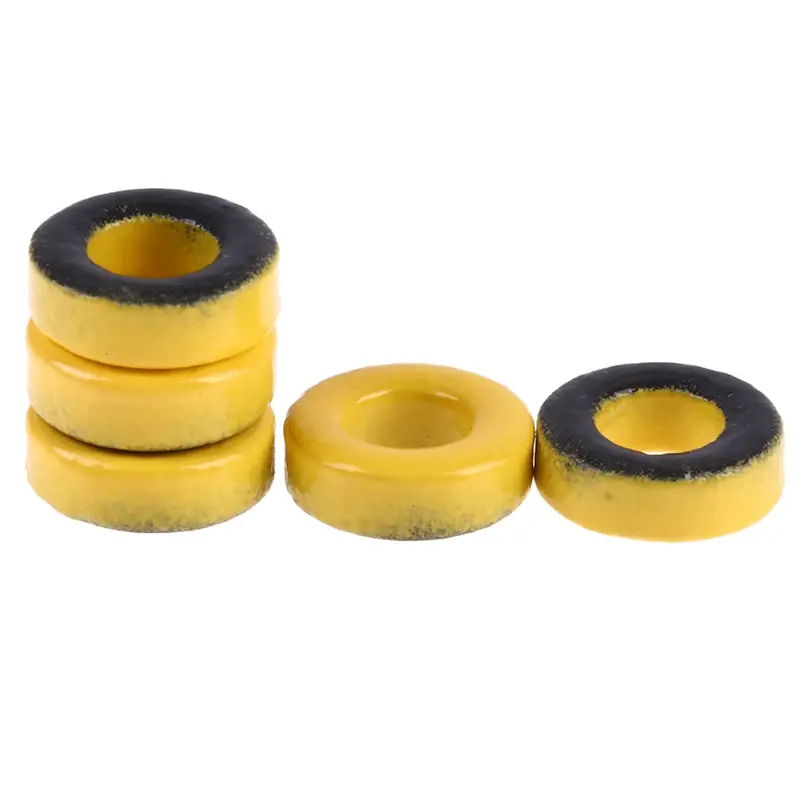 5pc T37-6 T37-2 T50-2 Iron Powder Cores 9.5*5.2*3.3mm AL=3.0nH/N2 8.5uo Iron Dust Core Ferrite Toroid Core Coating Yellow Gray