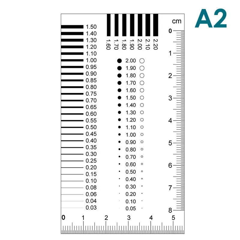 Measuring Pass Badge Gauge Stain Card Point Gauge Wire Gauge Transparent Film Ruler Stain Crack Contrast Ruler
