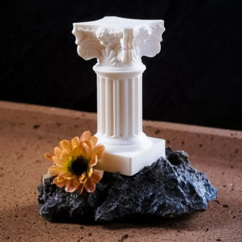 Candlestick Stand Roman Pillar Greek Column Statue Pedestal Figurine Sculpture Indoor Home Dinning Room  Decor