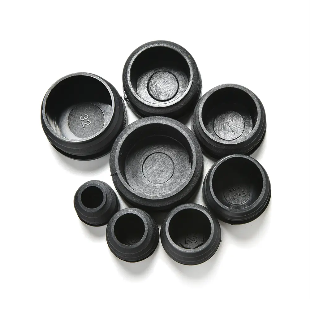 10pc Black Round Plastic Blanking End Cap Tube Pipe Inserts Plug Bung Insert Stopper For Chair Leg Pipe tapon tubo
