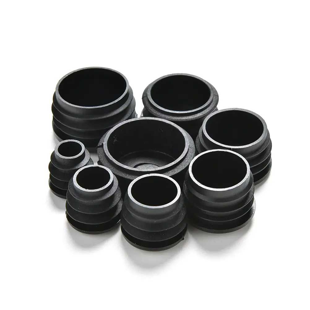 10pc Black Round Plastic Blanking End Cap Tube Pipe Inserts Plug Bung Insert Stopper For Chair Leg Pipe tapon tubo