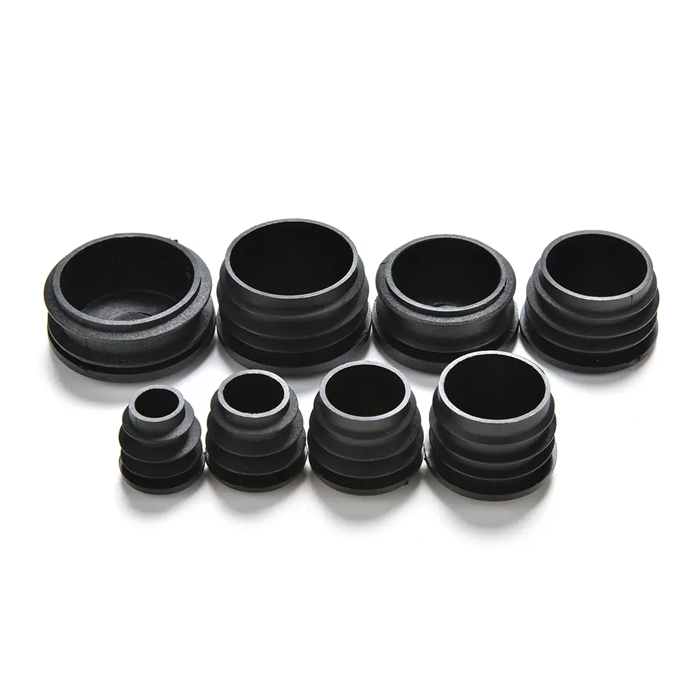 10pc Black Round Plastic Blanking End Cap Tube Pipe Inserts Plug Bung Insert Stopper For Chair Leg Pipe tapon tubo