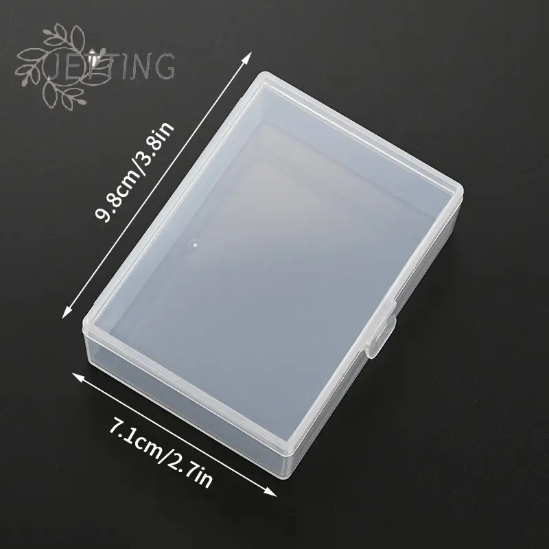 Transparent Plastic Poker Storage Box Photocards Small Card Storage Box Desk Organizer Box Classification Box Stationery