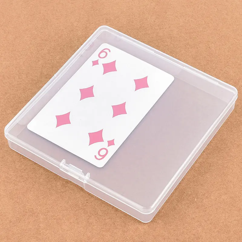 Mini Plastic Box Square Transparent Packing Box Dustproof Durable ID Card Parts Storage Box