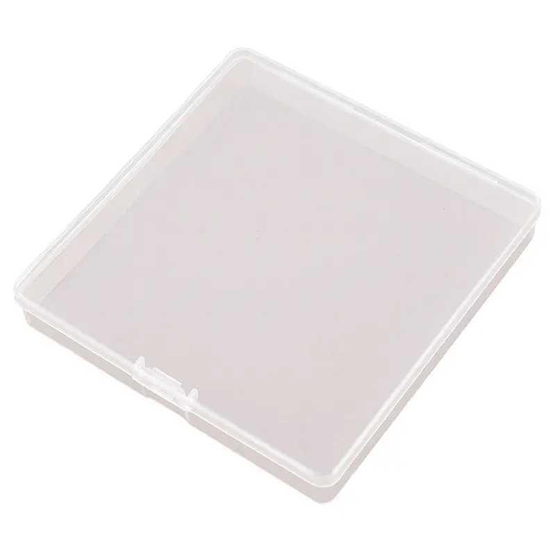 Mini Plastic Box Square Transparent Packing Box Dustproof Durable ID Card Parts Storage Box