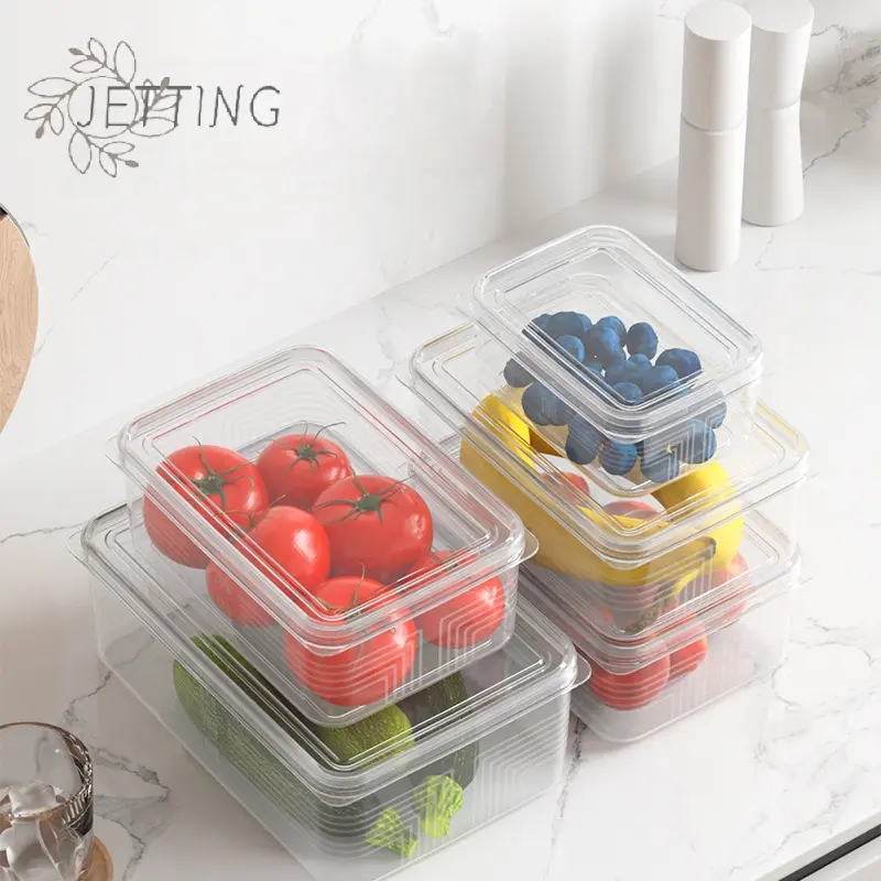 Small Food Preservation Boxes Refrigerator Meat Vegetable Fresh-Keeping Box Transparent Kitchen Sealed Storage Box