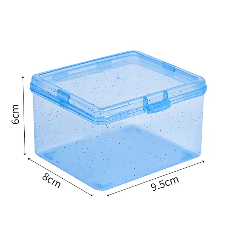 Transparent Plastic Storage Box Photocards Small Photo Card Box Desk Organizer Box Film Classification Flip Case Stationery