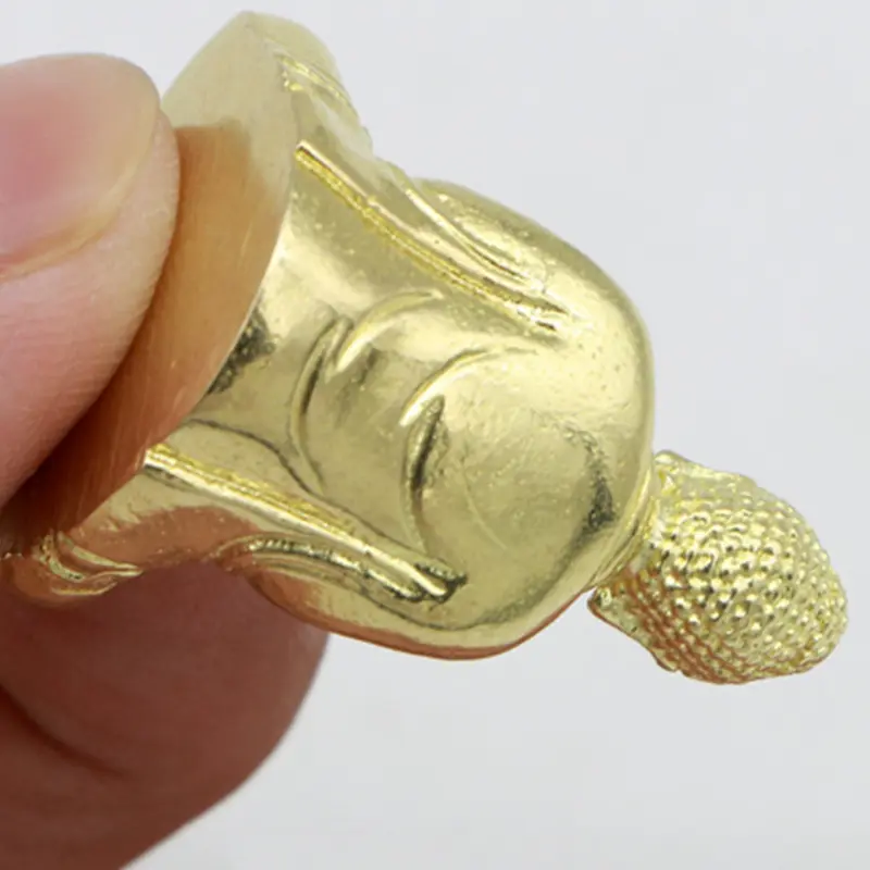Buddha Statues Copper Buddha Sculpture Fengshui Figurine Home Decor Resin Sitting Miniature 2.8x2.4cm