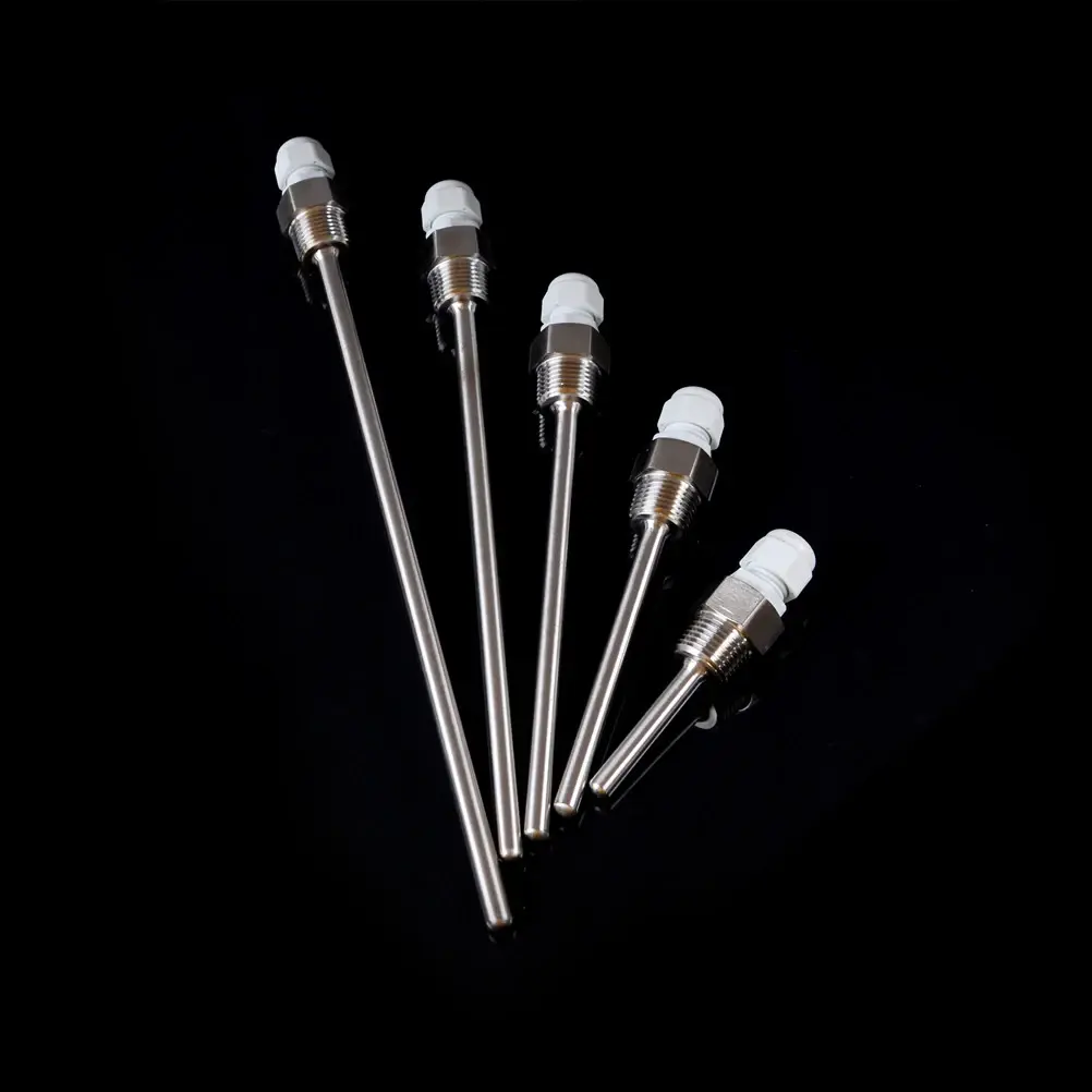 1pc 50-200mm Stainless Steel Thermowell 1/2" NPT Threads For Temperature Sensors