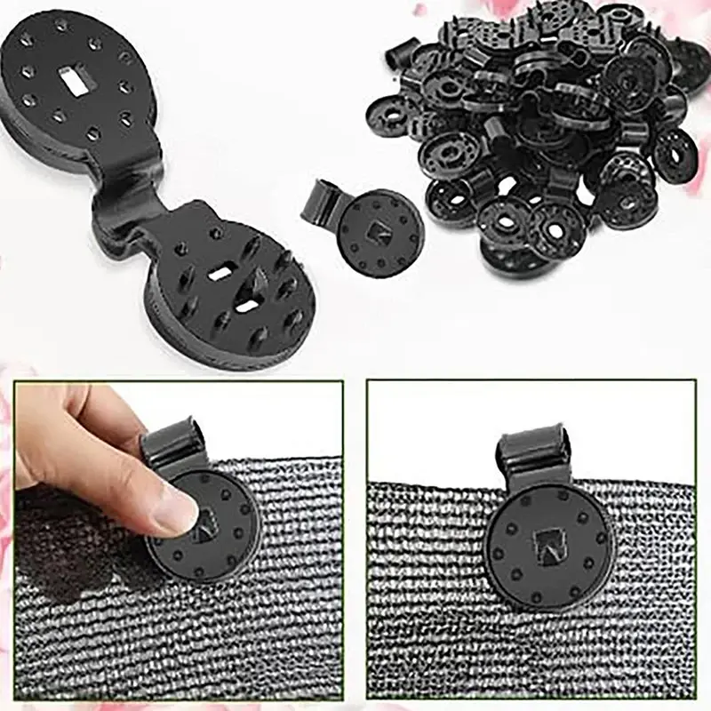 100Pcs Sun Shade Net Clips Shade Cloth Plastic Clips Greenhouse Fabric Fixing Clamps Grommet Fence Netting Hook