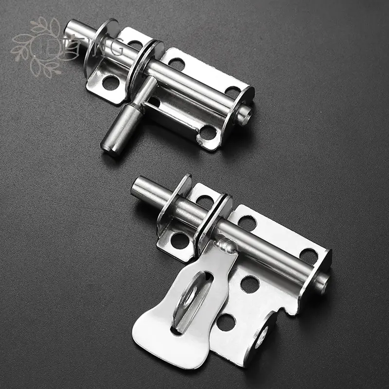 Sliding Bolt Latch Hasp Stainless Steel Door Latch Solid Home Hardware Gate Safety Toilet Lock Cabinet Hinge Security Bolt Latch