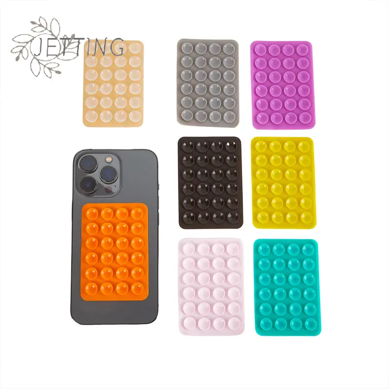 24Silicone Suction Cup Phone Case Mount Double-Sided Hands-Free Strong Holder For IPhone Android For Car Mirror Kitchen Bathroom