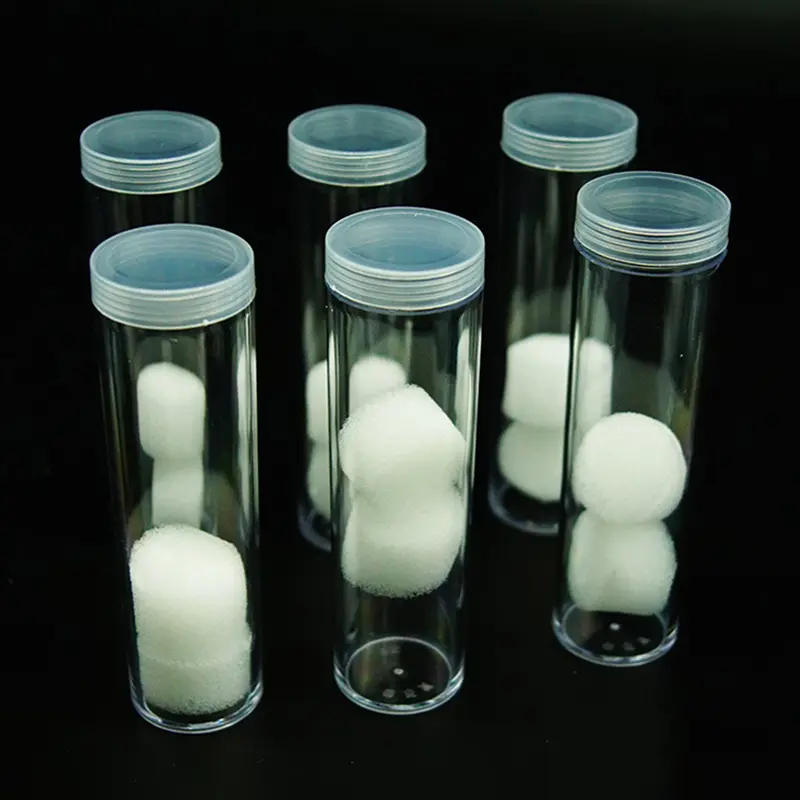 19-32mm Clear Plastic Roll Coins Storage Tube Protective Tube Holder Coins Collect Protect Gross Ware Tools