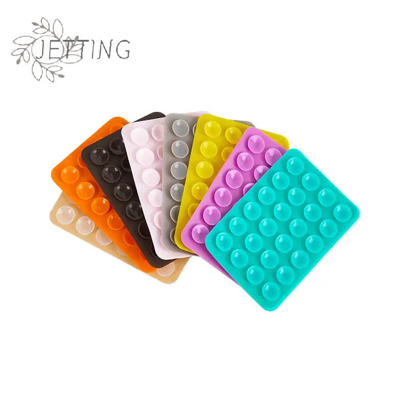 24Silicone Suction Cup Phone Case Mount Double-Sided Hands-Free Strong Holder For IPhone Android For Car Mirror Kitchen Bathroom