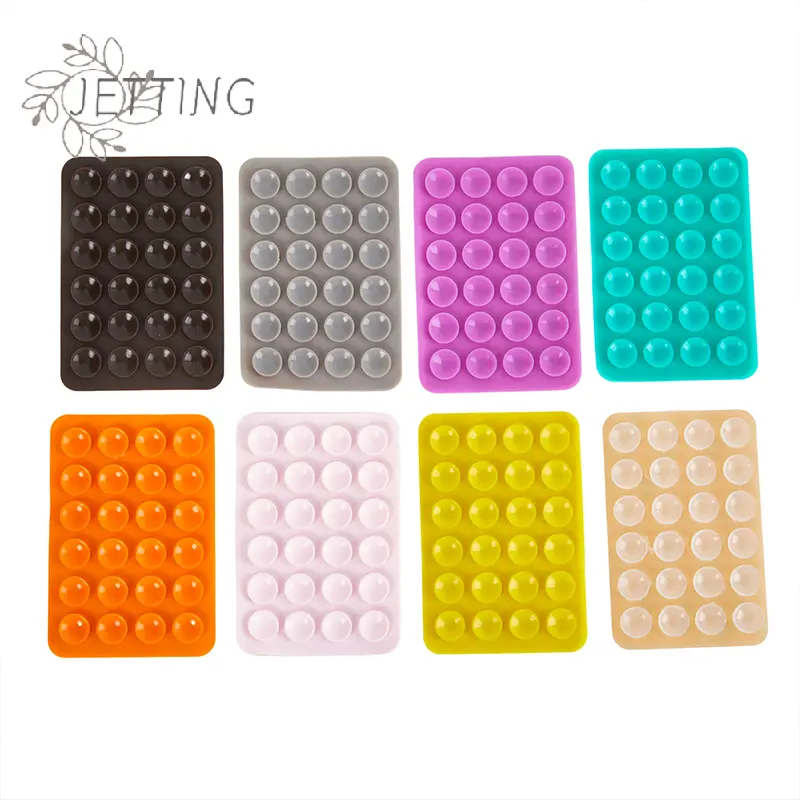 24Silicone Suction Cup Phone Case Mount Double-Sided Hands-Free Strong Holder For IPhone Android For Car Mirror Kitchen Bathroom