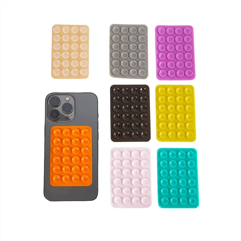 24Silicone Suction Cup Phone Case Mount Double-Sided Hands-Free Strong Holder For IPhone Android For Car Mirror Kitchen Bathroom