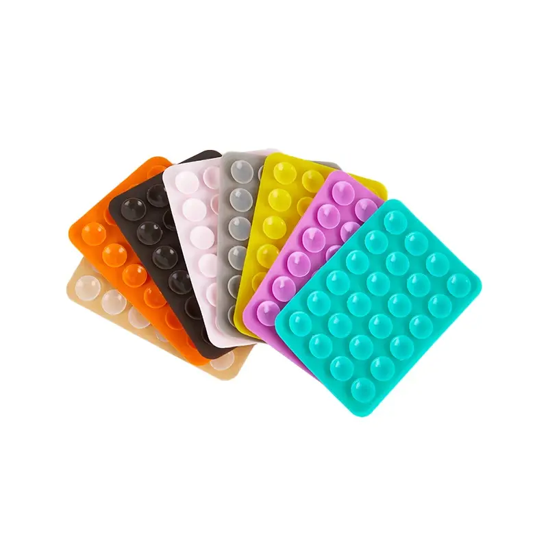 24Silicone Suction Cup Phone Case Mount Double-Sided Hands-Free Strong Holder For IPhone Android For Car Mirror Kitchen Bathroom