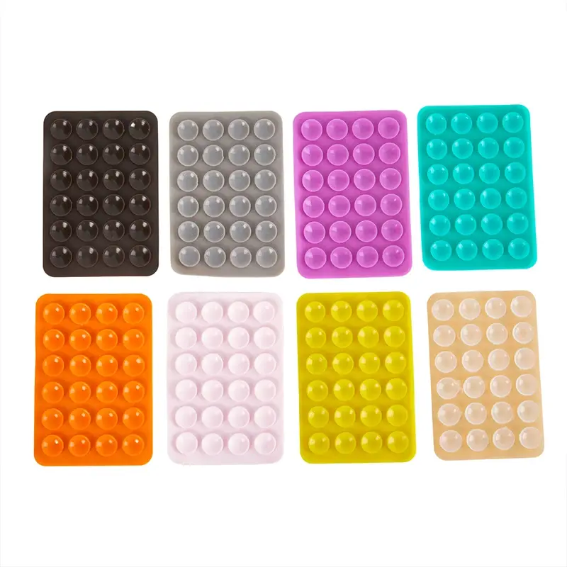 24Silicone Suction Cup Phone Case Mount Double-Sided Hands-Free Strong Holder For IPhone Android For Car Mirror Kitchen Bathroom