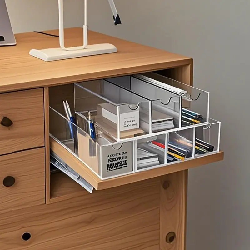PP Data Cable Organizer Case Charger Storage Box Transparent Desktop Storage Case Moisture-proof Card Organizer Home Supplies