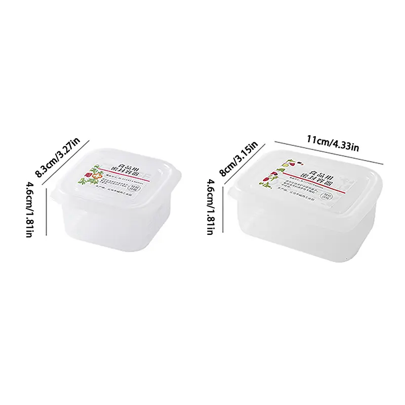 Frozen Meat Storage Box Portable Refrigerator Fruit Vegetable Fresh-Keeping Organizer Box Transparent Cheese Container Kitchen