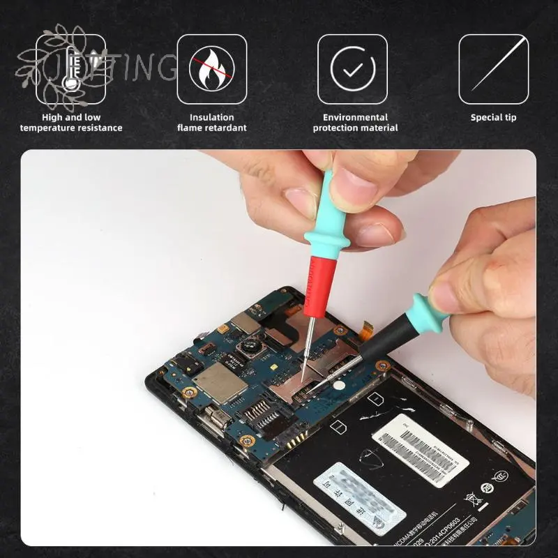 Lengthening 1000V 25A Silicone Test Lead High-precision Measurement Multimeter Probe Test Pin Wire Pen Alligator 1 Pairs