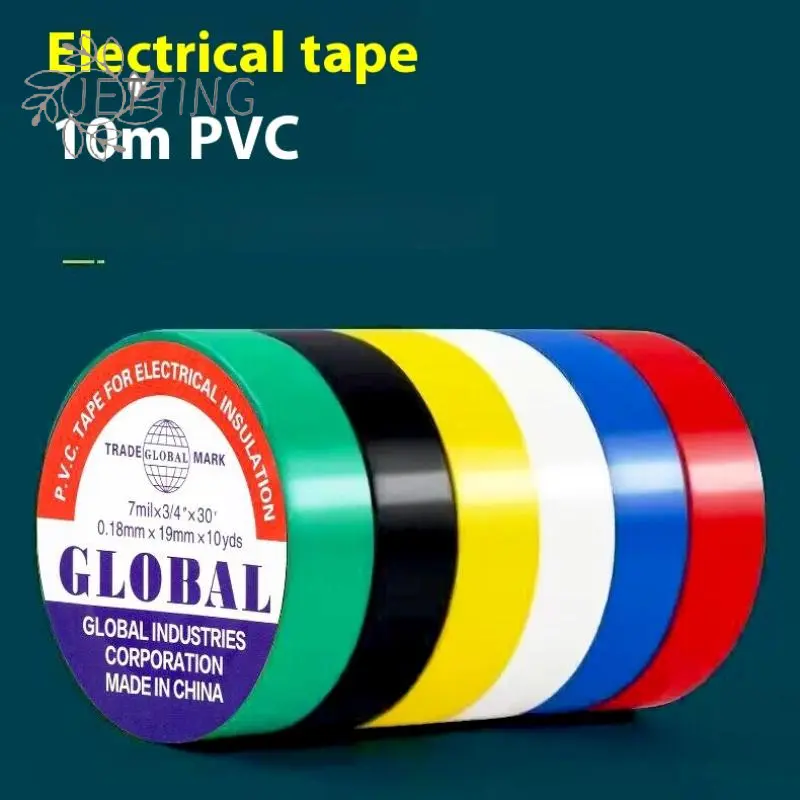 5 Rolls Industrial Household 10m High-temperature Resistant Rubber Electrical Tape With Durable And Soft Insulating Adhesive