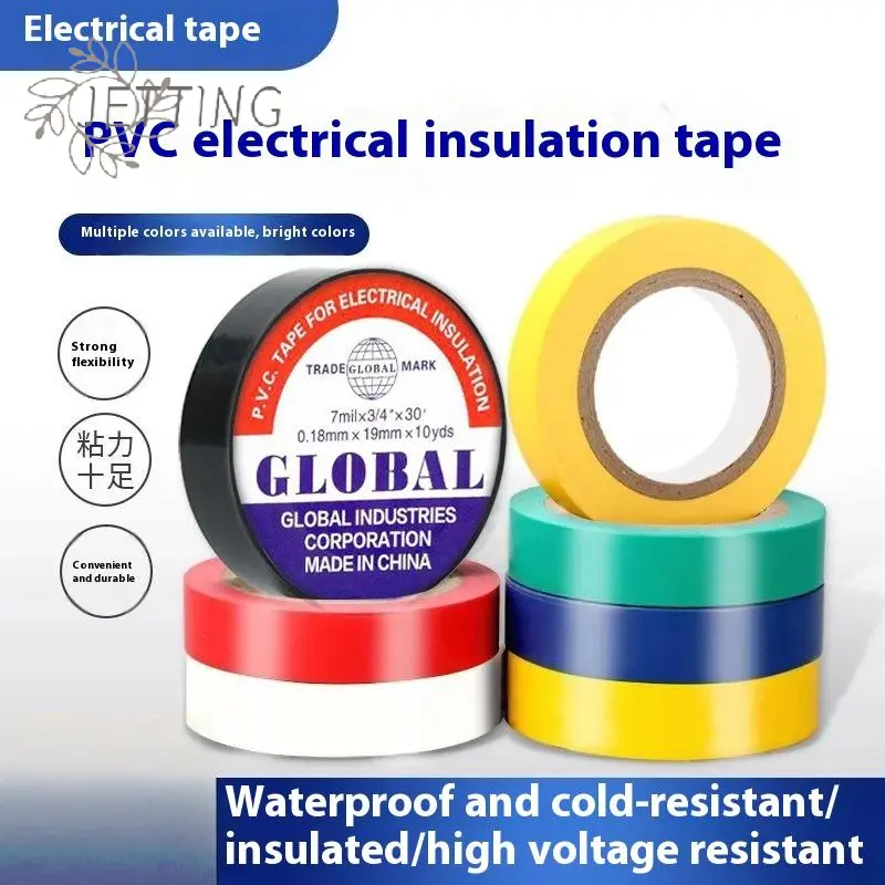 5 Rolls Industrial Household 10m High-temperature Resistant Rubber Electrical Tape With Durable And Soft Insulating Adhesive