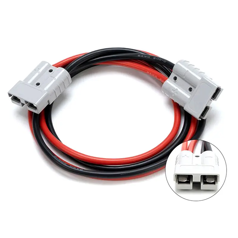 1pc Adapter 50A For Plug Connector Double Y Adapter 4mm Car Cable 4/6 Square Wires 30cm For Forklifts Stackers Vehicles