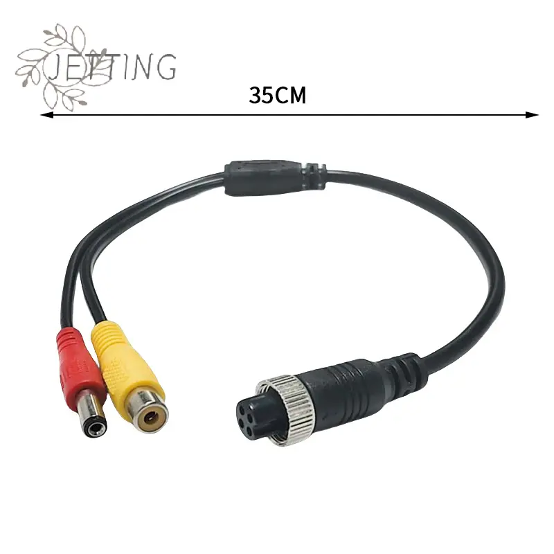 1pc AV & DC Power Converter Cable 4Pin Aviation Male To Female Adapter For Car Rear Camera Monitor DIY Accessories