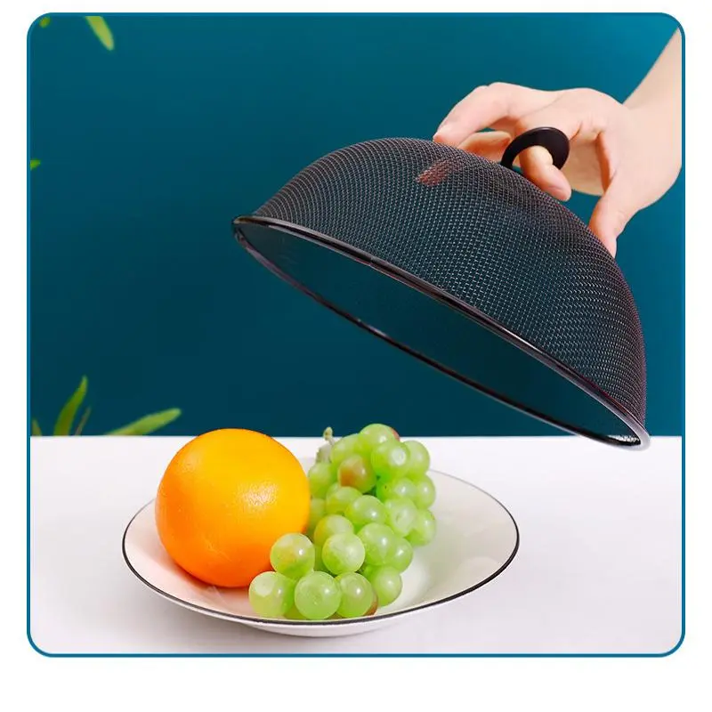 Mesh Food Cover Protective Round Shape Dish Lid Household Anti-Flying Vegetable Fruit Display Holder For Outdoors