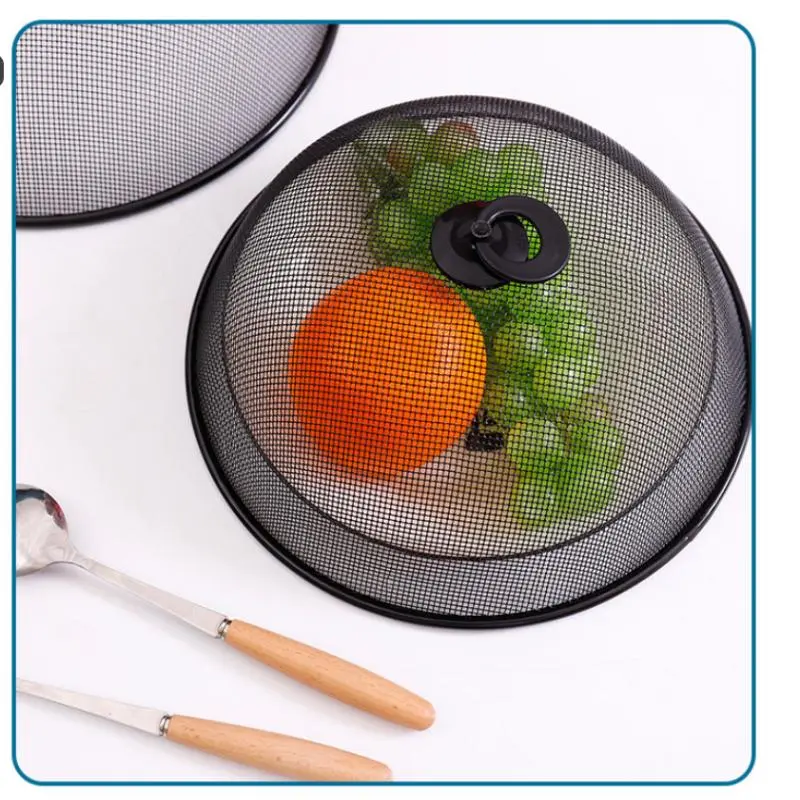 Mesh Food Cover Protective Round Shape Dish Lid Household Anti-Flying Vegetable Fruit Display Holder For Outdoors