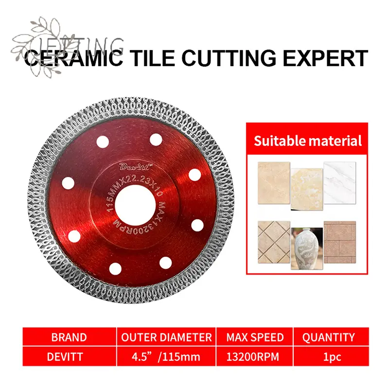 115mm Diamond Dry Cutting Blade Disc Porcelain Ceramic Tile Turbo Thin Stoneware