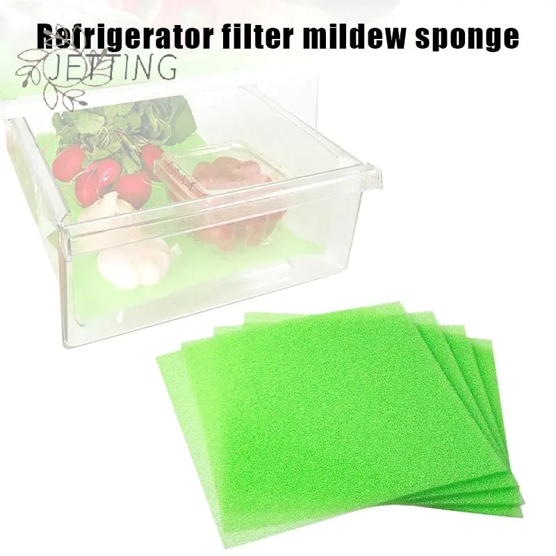 10PCS Vegetable Fresh Keeping Mat Fridge Drawer Sponge Mat Filter Sponge Refrigerator Mat And Mildewproof Mat
