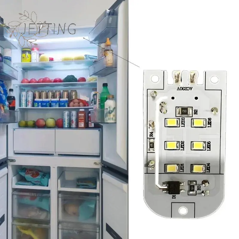 1 Piece LED Lighting Board PCB Texture Easy Installation Fridge Lamp For Fridge Interior X7XA LED Light Strips Light Panel