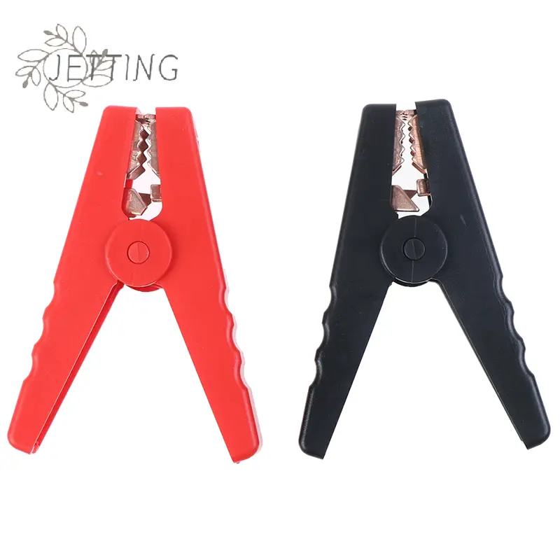 2pcs 100A Crocodile Alligator Clips Car Battery Insulated Clip Clamp Connector For Electrical Battery Chargers