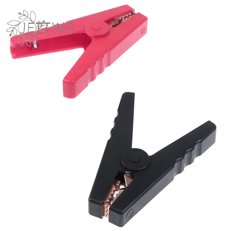 2pcs 100A Crocodile Alligator Clips Car Battery Insulated Clip Clamp Connector For Electrical Battery Chargers