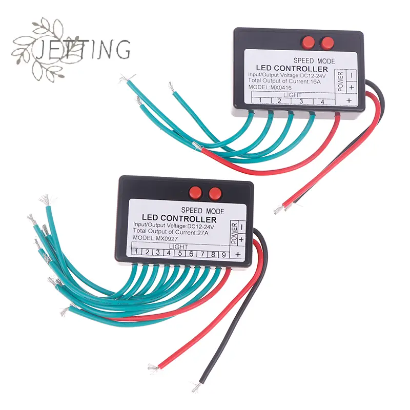 12V-24V 4CH 9CH Single Color Led Strip Light Controller Jump Water Burst Flash Horse Sign Luminous Word Exposed Light Box Switch
