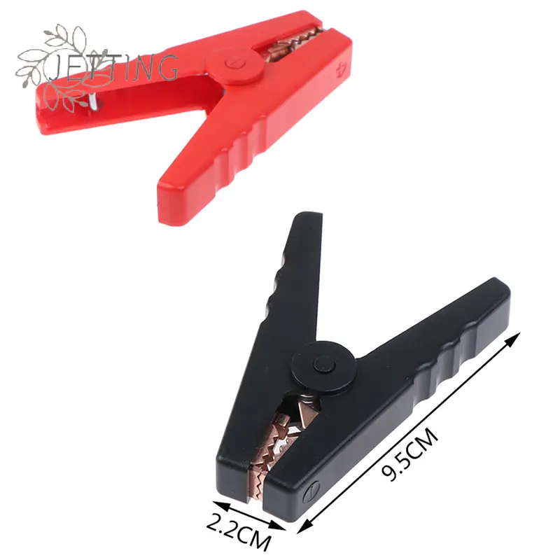 2pcs 100A Crocodile Alligator Clips Car Battery Insulated Clip Clamp Connector For Electrical Battery Chargers