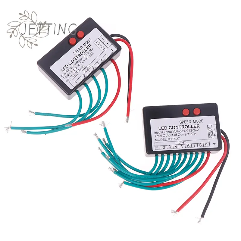 12V-24V 4CH 9CH Single Color Led Strip Light Controller Jump Water Burst Flash Horse Sign Luminous Word Exposed Light Box Switch