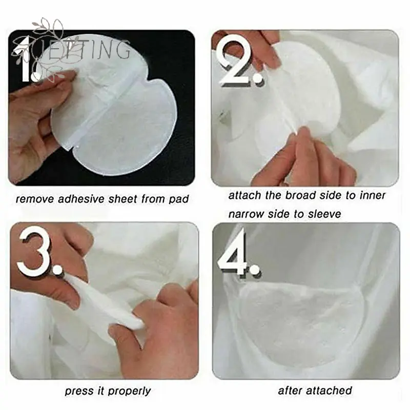 50pcs Invisible Underarm Sweat Absorbent Sticker Dress Clothing Care Antiperspirant Pad Lightweight Anti Sweat Stickers Summer