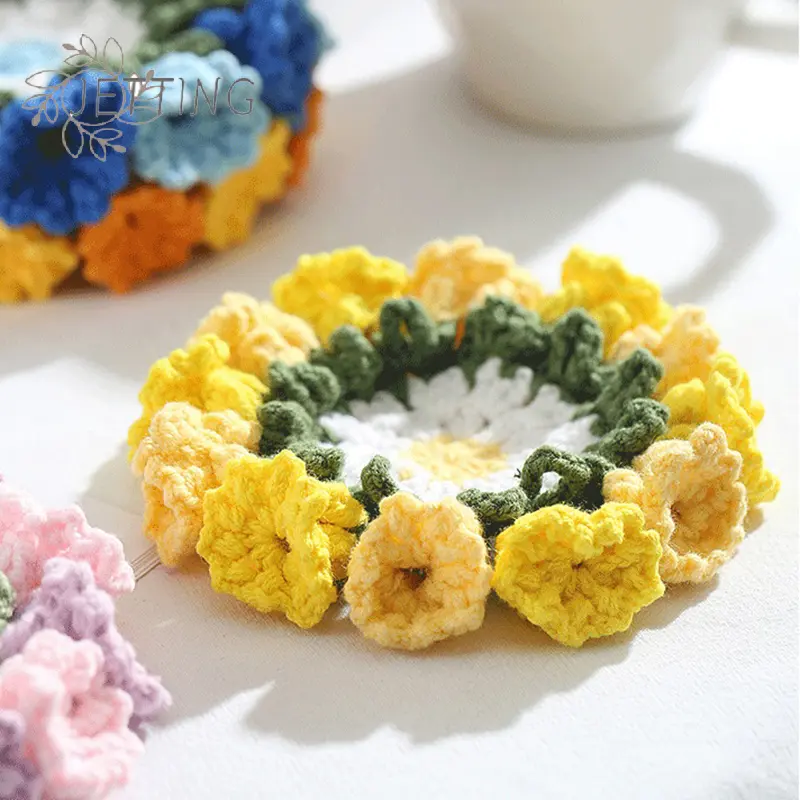 Crochet Coaster Lily Of The Valley Flower Coaster Crochet Flower Placemat Bouquet Cup Pad Coffee Mug Cup Mat Mother's Day Gift
