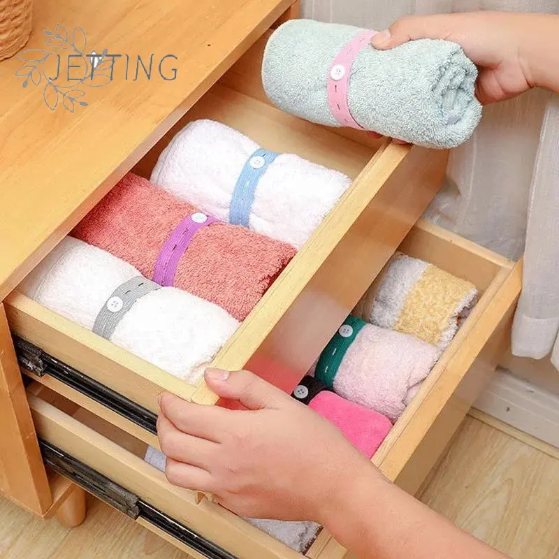 10pcs Elastic Bands Nylon With Button Hole Elastic Webbing DIY Craft Sewing Garment Trousers Accessories Organizers