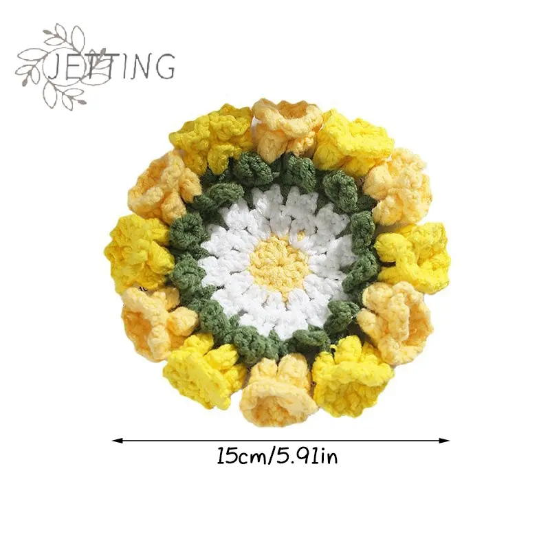 Crochet Coaster Lily Of The Valley Flower Coaster Crochet Flower Placemat Bouquet Cup Pad Coffee Mug Cup Mat Mother's Day Gift