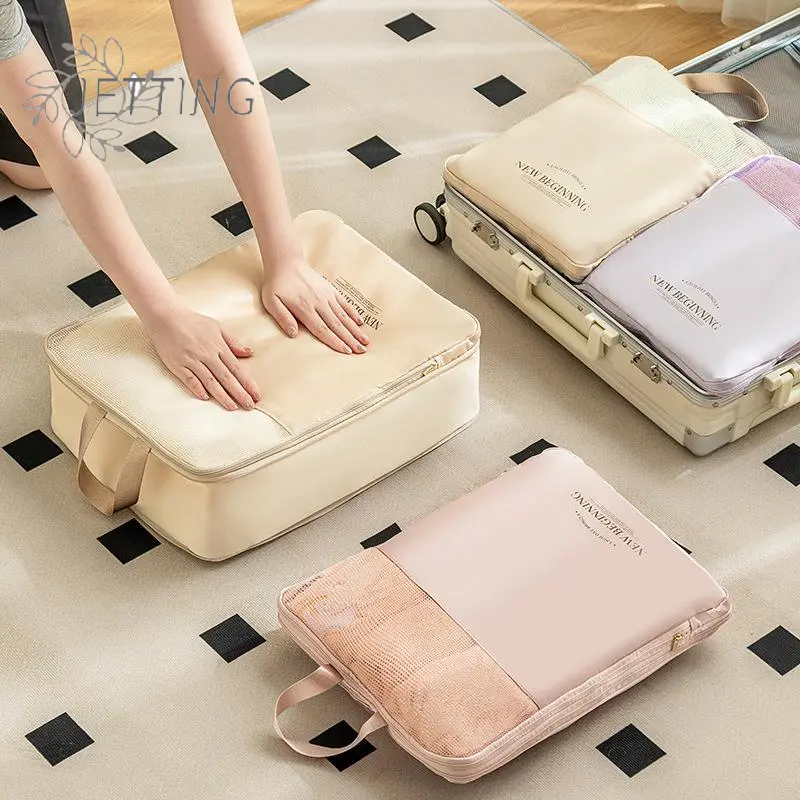 Travel Compression Packing Cube Travel Bag Luggage Organizer Travel Essentials Carry On Luggage Compression Storage Organizer