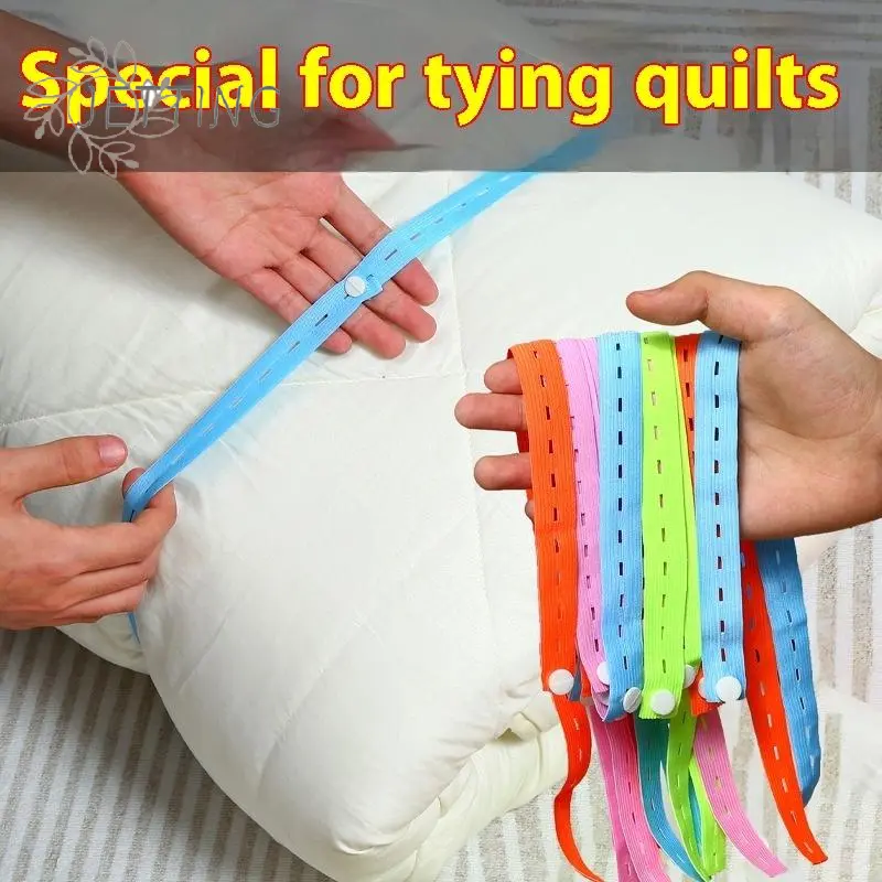 10pcs Elastic Bands Nylon With Button Hole Elastic Webbing DIY Craft Sewing Garment Trousers Accessories Organizers