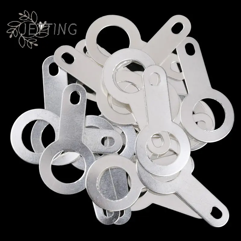 100Pcs Silver-plated Copper Single Head Soldering Terminal Circular Weld Washer Welding Sheet Soldering Lug
