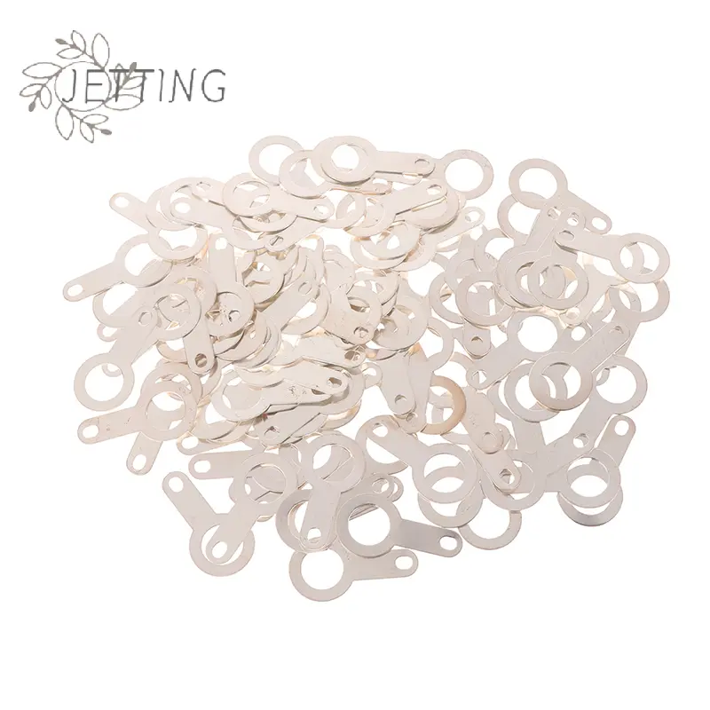 100Pcs Silver-plated Copper Single Head Soldering Terminal Circular Weld Washer Welding Sheet Soldering Lug